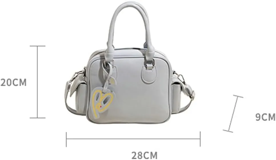 Women PU Leather Crossbody Bag Trendy Pillow Shoulder Purse Casual Satchel Travel Dating Work