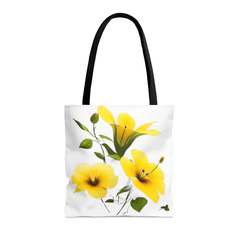 Yellow Morning Glory Flowers Tote Bag