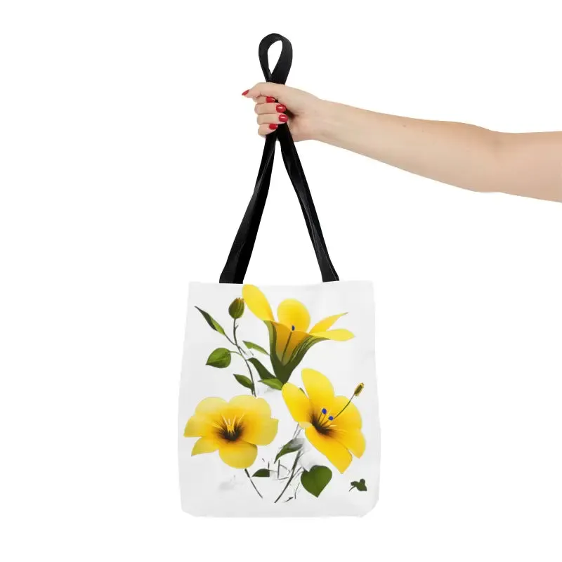 Yellow Morning Glory Flowers Tote Bag