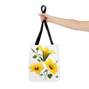 Yellow Morning Glory Flowers Tote Bag