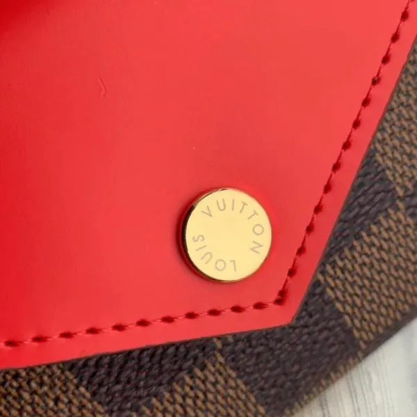 Zoé Small Wallet M62932 Damier Ebene Canvas/red Leather  Collection